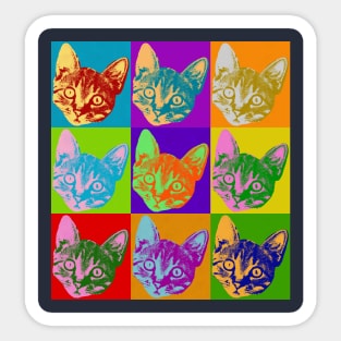 Kitty Cat Pop Art Love Cats Sticker